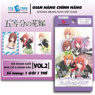 Thẻ nhân phẩm, sưu tập nhân vật Nhà có 5 nàng dâu Bushiroad Vol.2, chất liệu nhựa trong suốt, SL 1 gói/1 thẻ ngẫu nhiên
