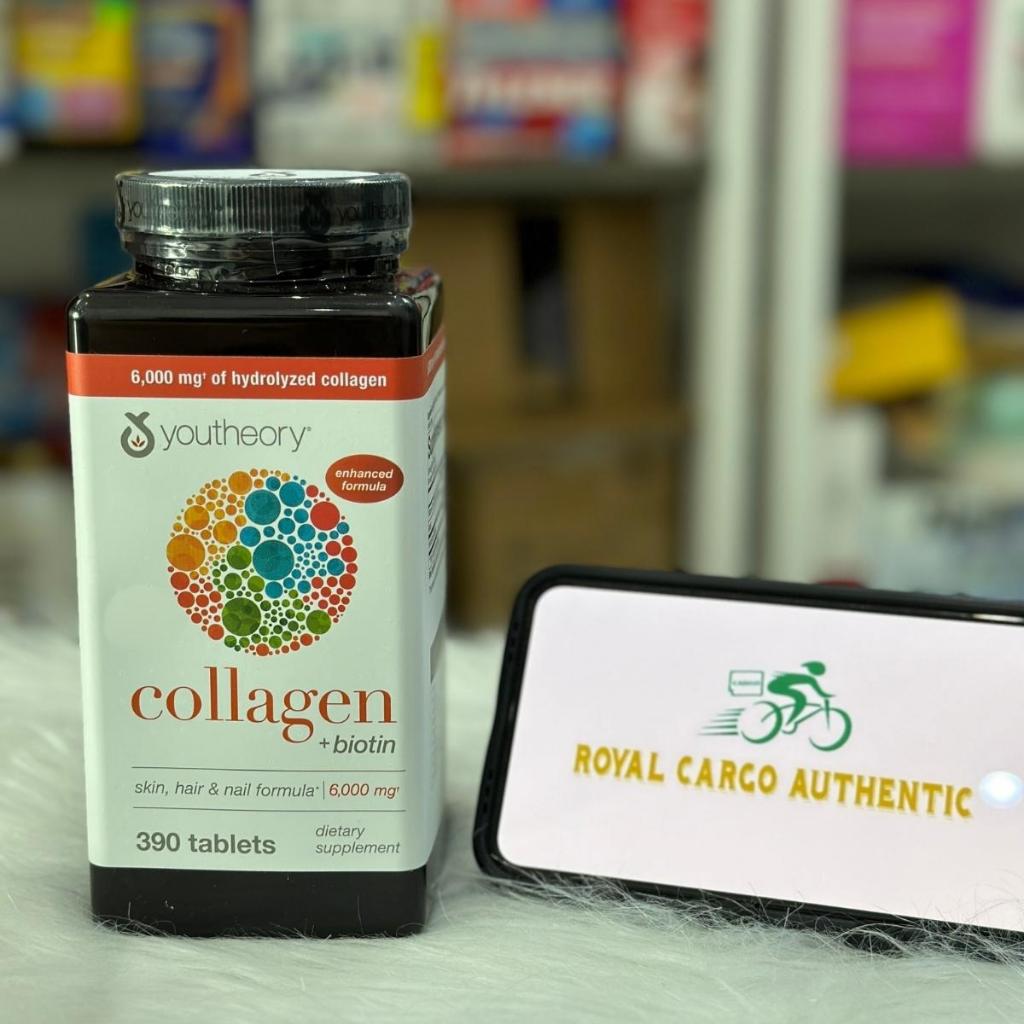 [Hàng Mỹ - Đi Air] Viên uống Collagen Youtheory Collagen + biotin - 390 viên