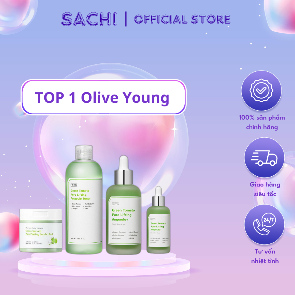 Serum Cà Chua Xanh Sungboon Editor Green Tomato Pore Lifting Ampoule 30ml-75m
