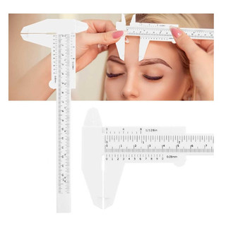 Thước kẹp,thước kéo đo lông mày bằng nhựa 150mm, thước kẹp nhựa chữ f thước mỏ vịt 150mm