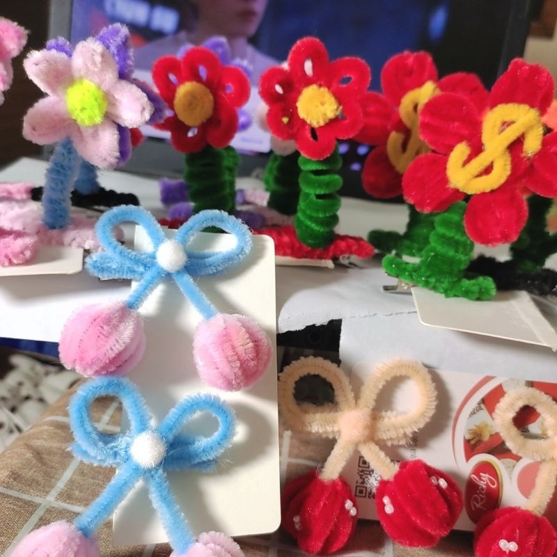 Kẹp Tóc Handmade Bằng Kẽm Nhung