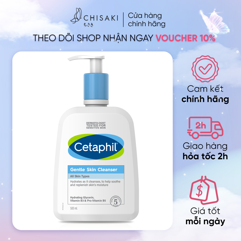 Sữa Rửa Mặt Dịu Lành Cho Da Nhạy Cảm Cetaphil Gentle Skin Cleanser 500ml