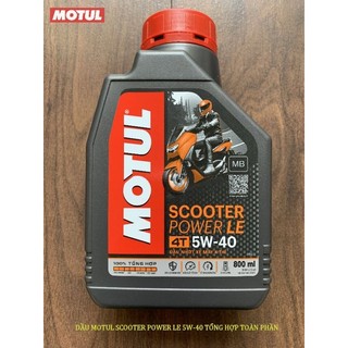 Motul Scooter Power LE 5W-40 0.8L nhớt xe tay ga Tổng Hợp Toàn Phần cao cấp