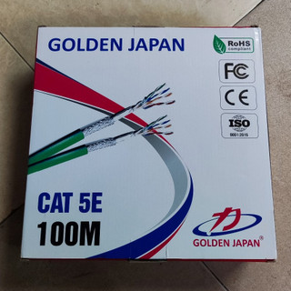 Cáp mạng sftp golden japan cat5e 100m màu xanh lá