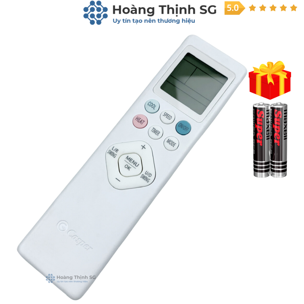 Điều khiển điều hòa CASPER Zin Mã 01, remote máy lạnh CASPER - Tặng kèm pin - Hoàng Thịnh SG