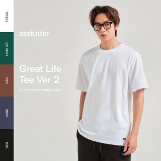 Áo thun trơn trắng cổ tròn nam nữ SSSTUTTER phông unisex tay lỡ cotton 2 chiều thoáng mát thấm hút mồ hôi nhiều màu