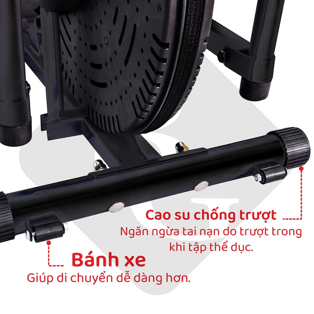 Professionall.gym19-Xe đạp tập thể dục đa năng toàn thân tại nhà Elip 8703 - đồng hồ đo nhịp tim