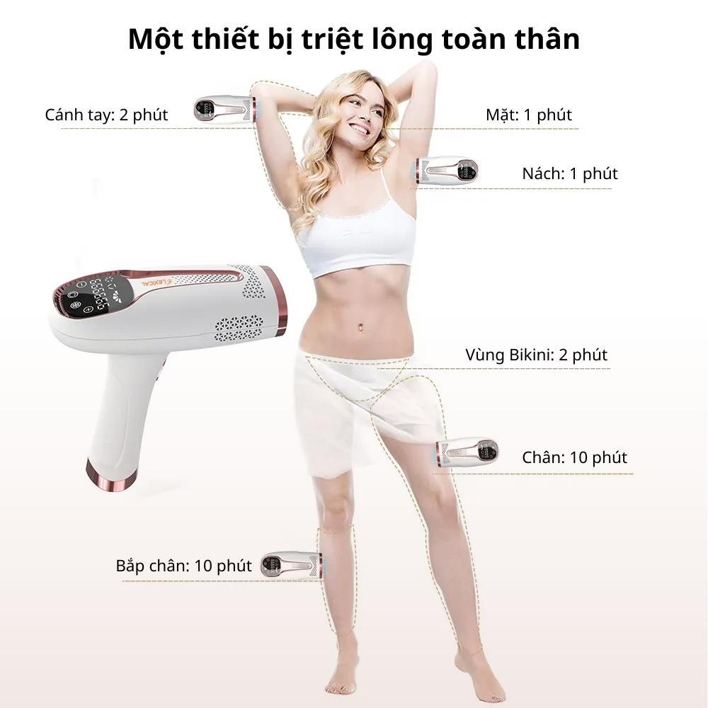 Máy triệt lông lạnh trẻ hóa da công nghệ IPL đá sapphire triệt lông cá nhân, an toàn cho da, vĩnh viễn tại nhà - podi92