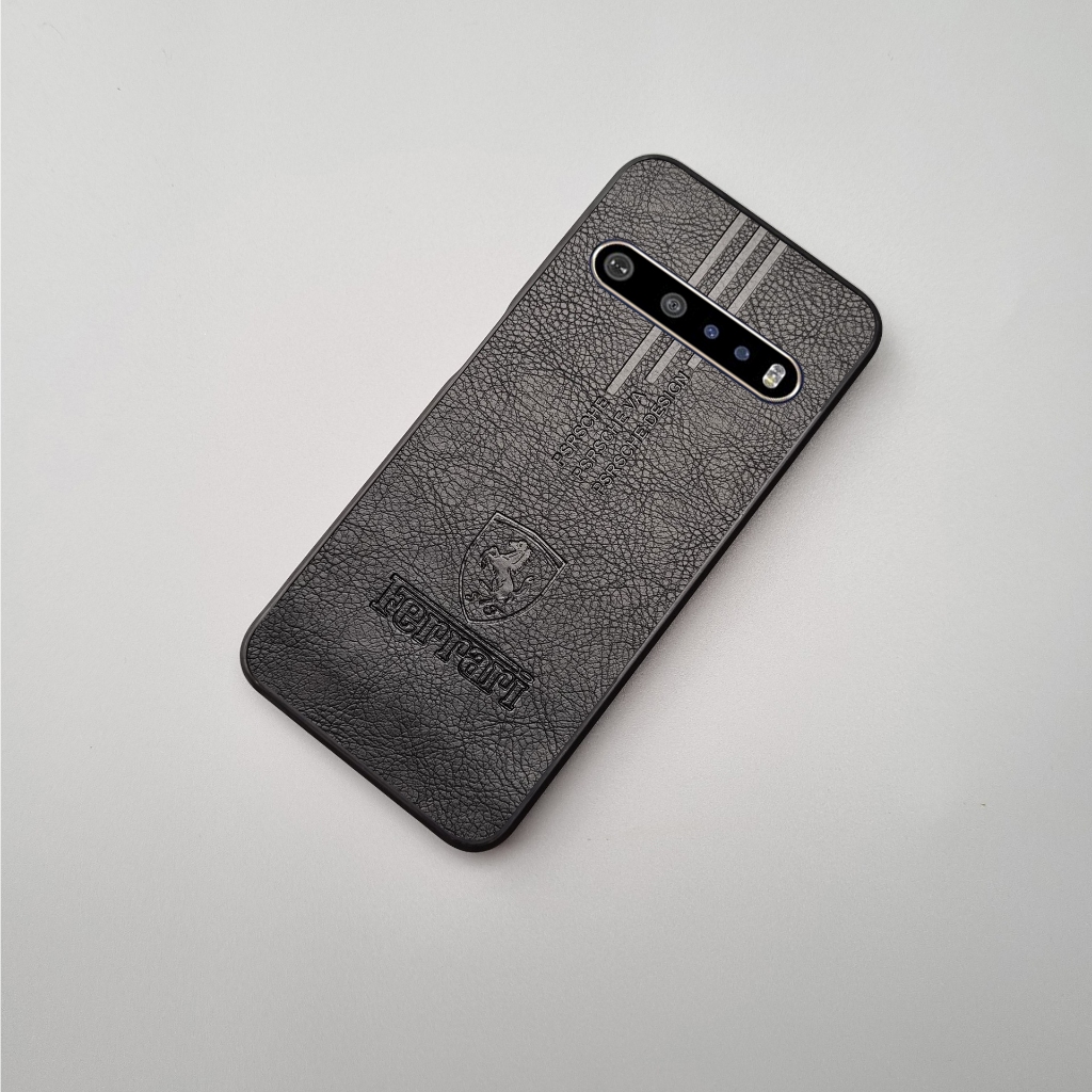 Ốp lưng da Ferari LG V60  LG G6 hoạ tiết ngựa dập chìm
