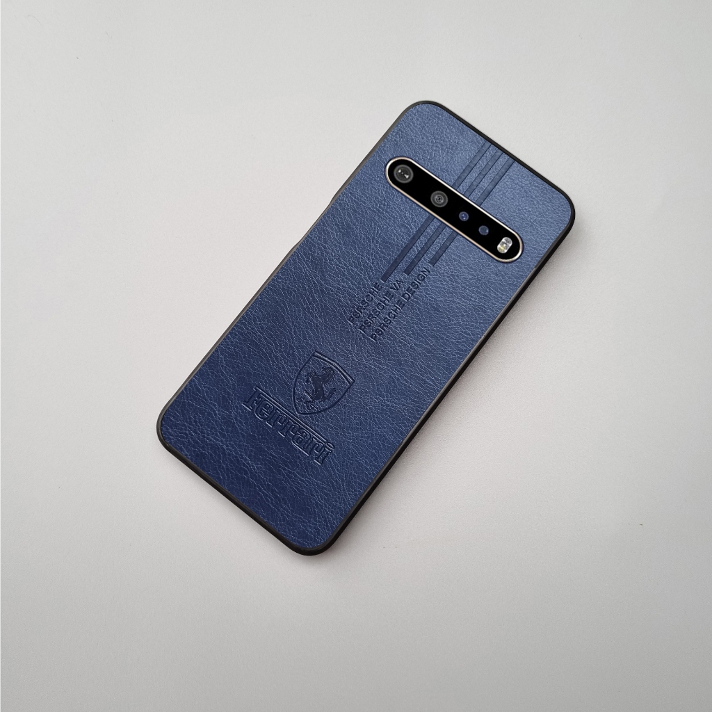 Ốp lưng da Ferari LG V60  LG G6 hoạ tiết ngựa dập chìm