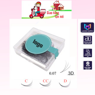 Mi fan 3d lashes supply độ cong c -cc - d, độ dày 0.07 mi volume 3d, (keo nối mi, uốn mi, dụng cụ nối mi