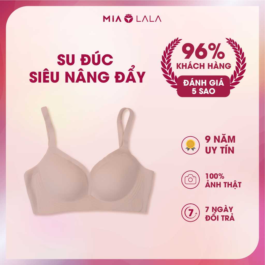 Áo ngực Push up su đúc không gọng đệm 3cm siêu nâng đẩy MIALALA 3368 FAL02073368