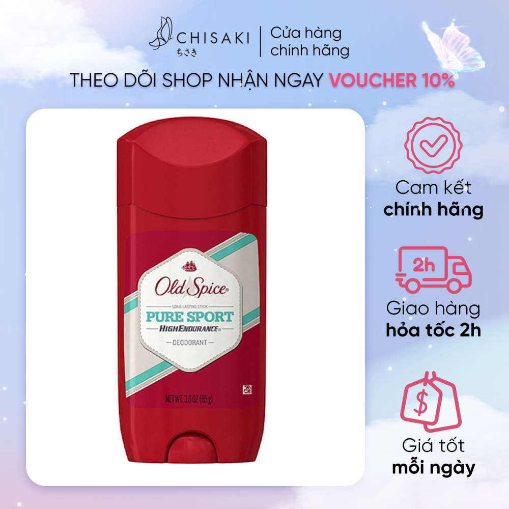 Sáp Khử Mùi Old Spice Hương Pure Sport Năng Động 85g (Đỏ)