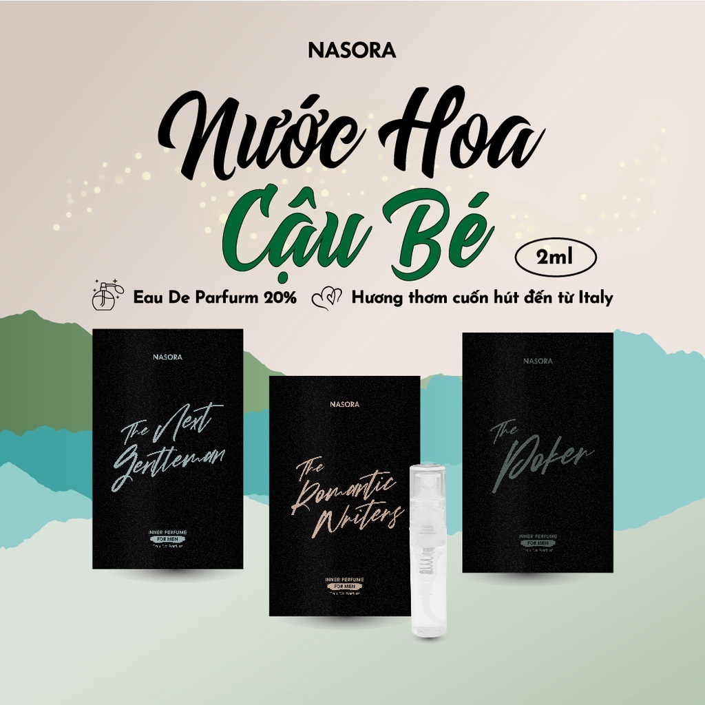 Nước hoa vùng kín nam NASORA The Poker mùi hương phá cách, cá tính mạnh mẽ thơm lâu chai 2ml