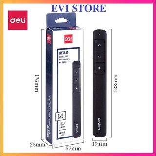 Bút chỉ bảng laser thuyết trình Deli 2808P trình chiếu Slide giảng dạy chỉ bản đổ laze 2808