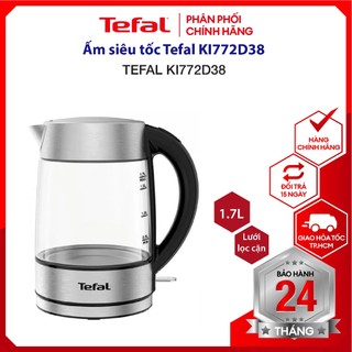 Ấm siêu tốc tefal ki772d38 1.7 lít - hàng chính hãng, bảo hành 24 tháng