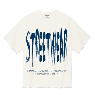 Áo thun local brand cổ tròn Uncle M cotton 100% nam nữ Unisex in lụa - Streetwear Cream tee