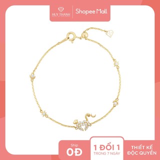 Lắc tay vàng 14k lptb355 huy thanh jewelry