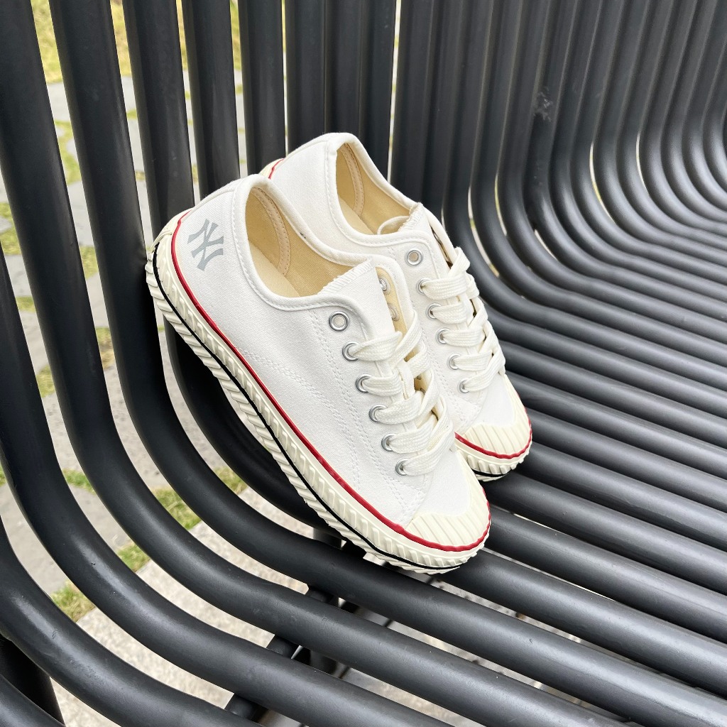 Giày MLB Playball Origin NY đen chính hãng, giày thể thao basic đế cao tôn dáng