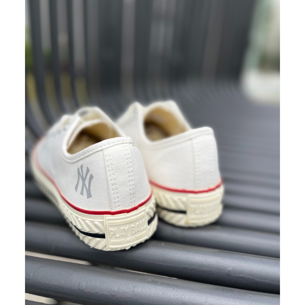Giày MLB Playball Origin NY đen chính hãng, giày thể thao basic đế cao tôn dáng