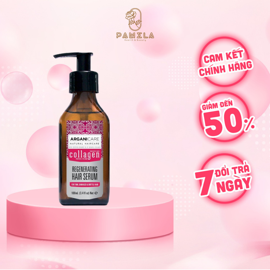 Tinh dầu dưỡng tóc Arganicare Collagen Hair Serum cung cấp dưỡng chất phục hồi tóc 100ml