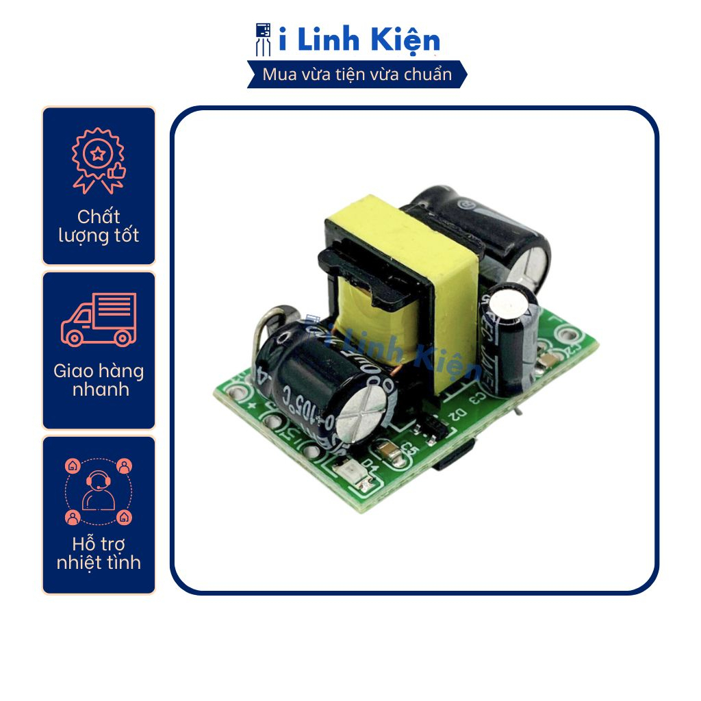 Mạch nguồn xung mini 12V 400mA 700mA chất lượng tốt.
