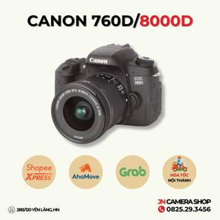 Máy Ảnh CANON EOS 760D/8000D Ống Kính 18-55 STM 95% Màn hình xoay lật, Cảm ứng, Wifi