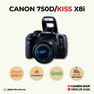 Bộ máy ảnh Canon 750D + Lens Kit - Màn hình xoay lật, Cảm ứng, Wifi, Tặng Kèm fillter bảo vệ kính, Hood che Nắng