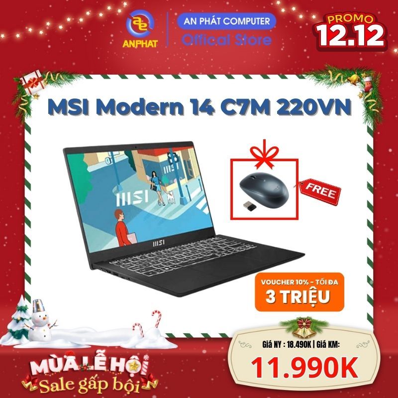 Laptop MSI Modern 14 C7M 220VN 