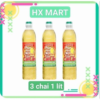 3 chai dầu ăn cái lân 1 lít