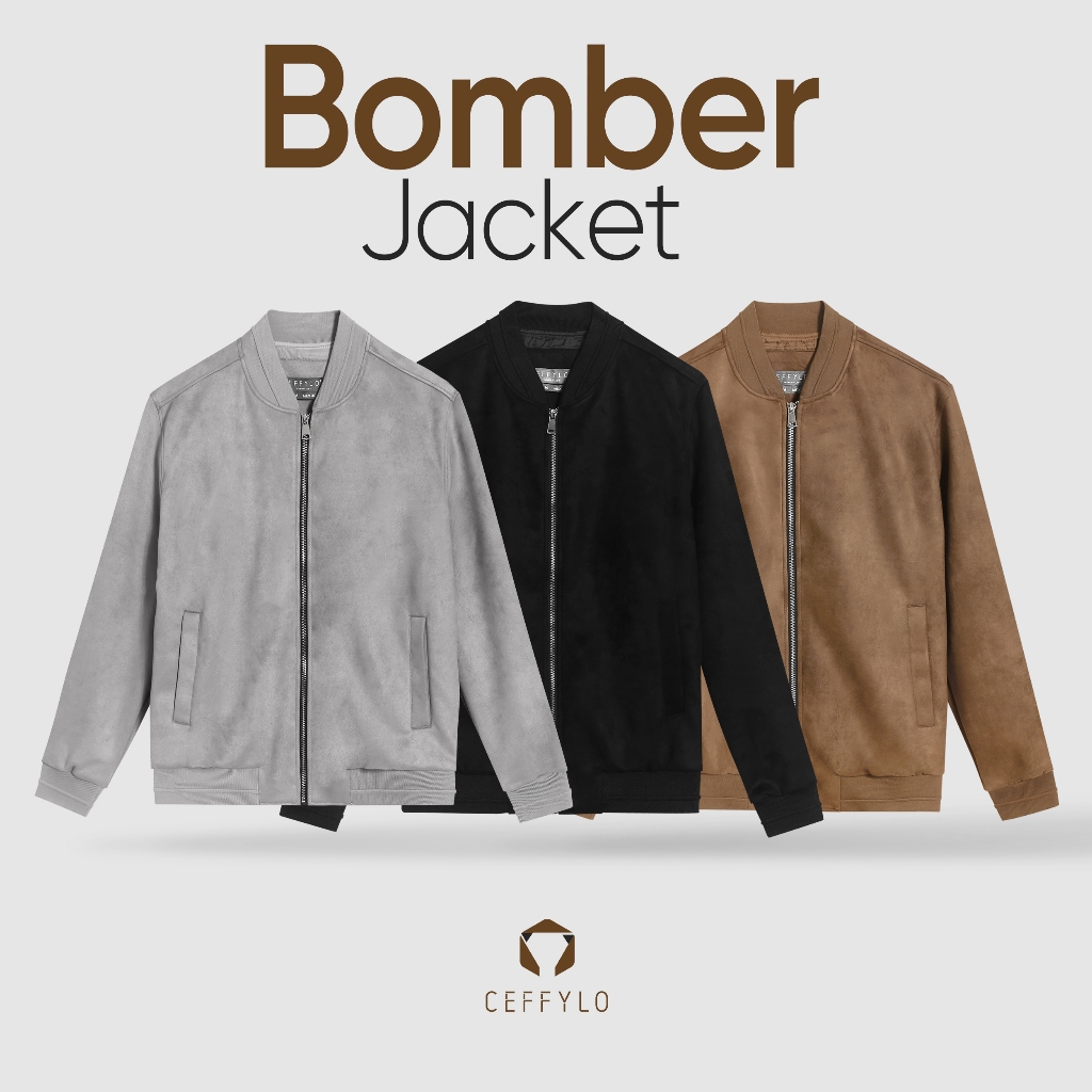 Áo Bomber Nam,Áo Khoác Nam Polido Chất Liệu Da Lộn Mềm Mịn Ấm Áp Form Regular Thời Trang Nam Công Sở Basic Dễ Phối
