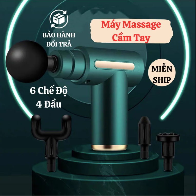 [Freeship]Máy Đấm Lưng Massage Cầm Tay Gun Mini, Máy Massage Cầm Tay Mini Toàn Thân 6 Cấp Độ Chuyên Sâu
