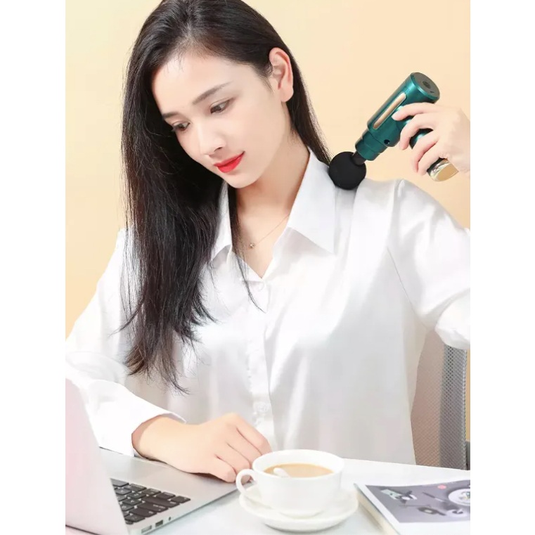 [Freeship]Máy Đấm Lưng Massage Cầm Tay Gun Mini, Máy Massage Cầm Tay Mini Toàn Thân 6 Cấp Độ Chuyên Sâu
