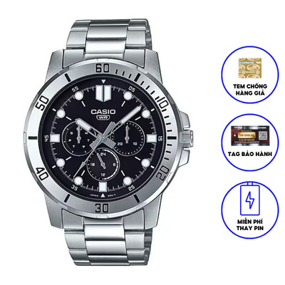 Đồng Hồ Casio Nam Dây Kim Loại MTP-VD300D-1EUDF Chính Hãng