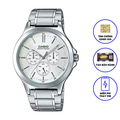 Đồng Hồ Casio Nam Dây Kim Loại MTP-V300D-7AUDF Chính Hãng