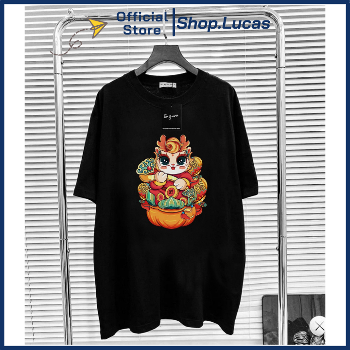 Áo Thun TẾT 2024 CON RỒNG XUÂN GIÁP THÌN Unisex Nam Nữ Áo Gia Đình Cặp Đôi Shop.Lucas - Ngọc Như Ý