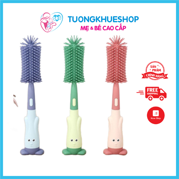 Cọ rửa bình sữa Silicon 3in1 - Cọ bình sữa Silicon cao cấp cho Bé
