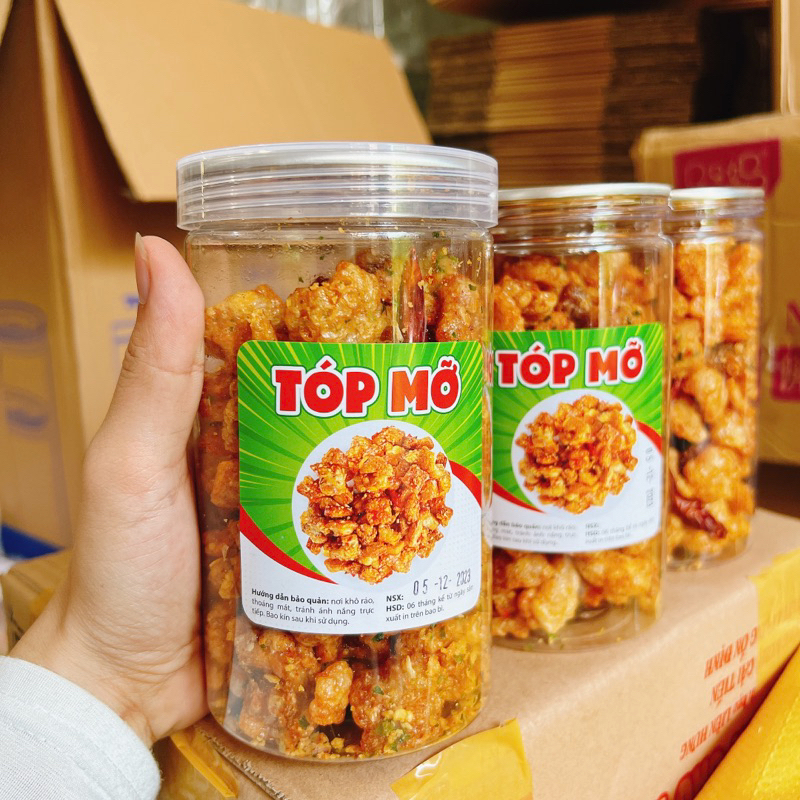 Tóp Mỡ Chiên Mắm Hành loại 1 ít mỡ 230gr | Đồ Ăn Vặt TOPSHOP Sài gòn