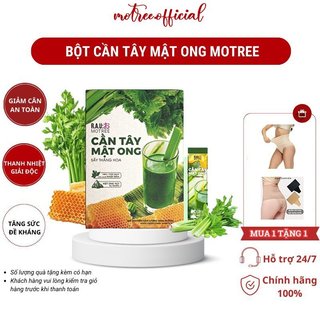 Bộ 2 Hộp Bột Cần Tây Mật Ong Motree Mẫu Mới Giúp Giảm Cân, Hết Mụn, Sáng Da, Đẹp Dáng, Đào Thải Mỡ Thừa ( Tặng nịch bụng
