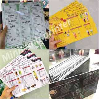Menu in decal Bồi fomex A3,  A4, A5 theo yêu cầu - MIỄN PHÍ THIẾT KẾ