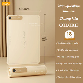 Mâm giữ nhiệt thức ăn Oidire CHÍNH HÃNG - Mâm điện giữ ấm thức ăn silicon có thể cuộn gọn - Bảo hành 18 tháng