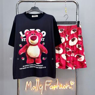 Set đồ bộ hoạt hình LOTSO WBIBO mặc nhà form rộng Freesize dành cho nam nữ Molly Fashion