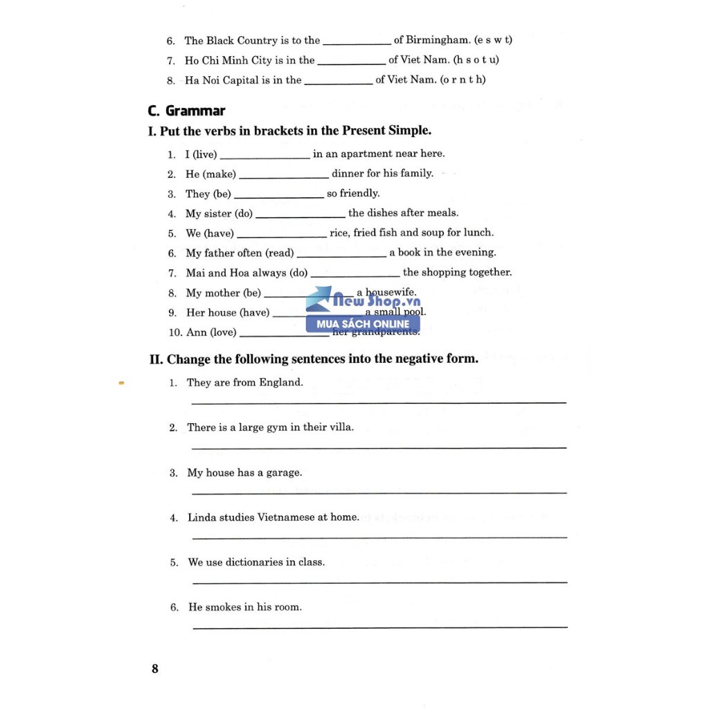 Sách - Bài Tập Tiếng Anh Lớp 6 - Không Đáp Án   - HAB