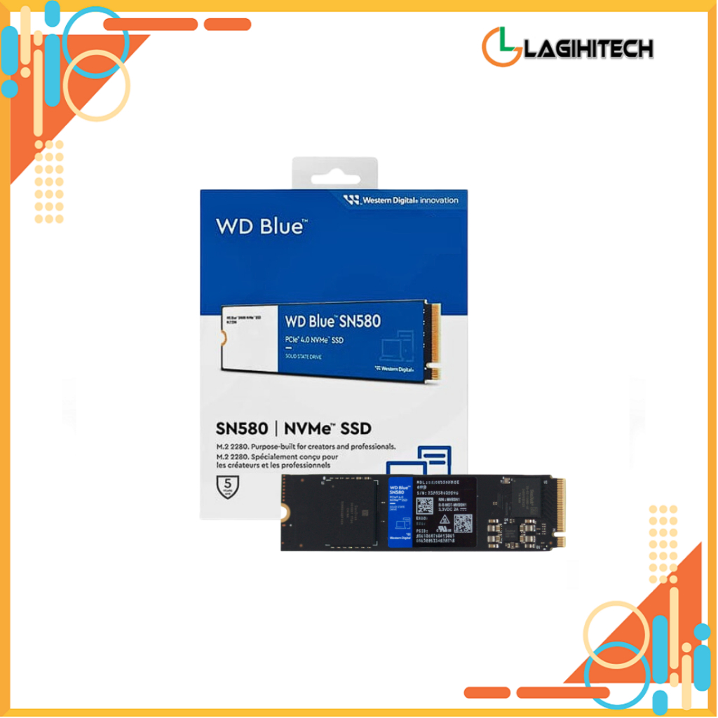 Ổ Cứng SSD WD Blue SN580 500GB / 1TB / 2TB M2 PCIe Gen 4.0  - Hàng Chính Hãng