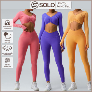 Set Bộ Tập Gym Yoga Áo Body kèm Quần Legging Cạp Cao Gen Bụng Nâng Mông Thun Dệt Thoáng Co Dãn 1066