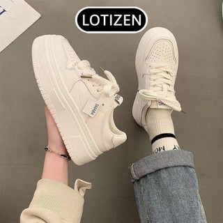 Giày thể thao nữ full trắng đế tăng chiều cao Giày sneaker SMABA dễ phối đồ Mã G030