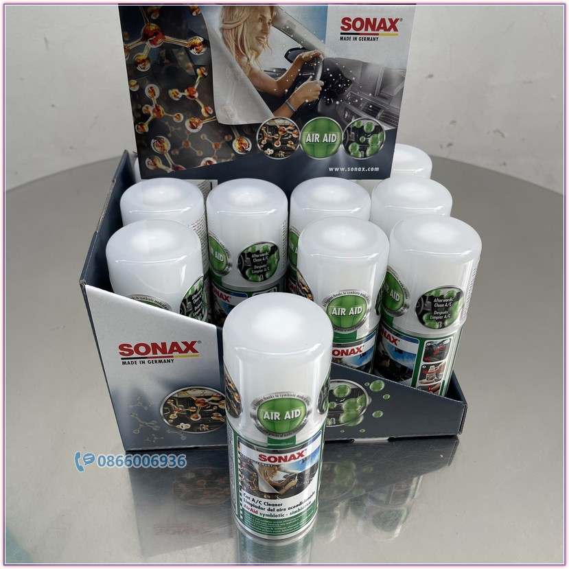 Sonax Car AC Cleaner Khử mùi điều hòa xe ô tô dạng hơi 323100 chai 100ml