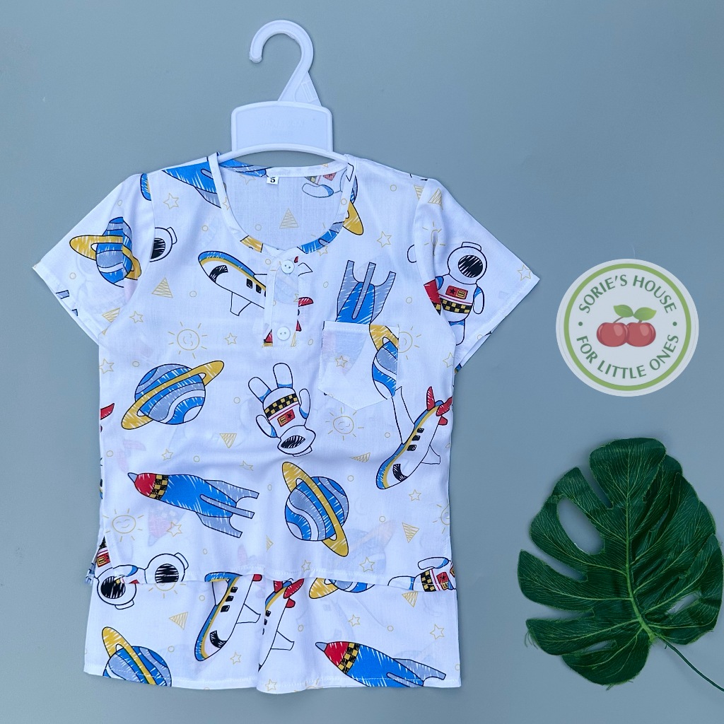 Bộ tole/lanh đùi cài trước bé trai