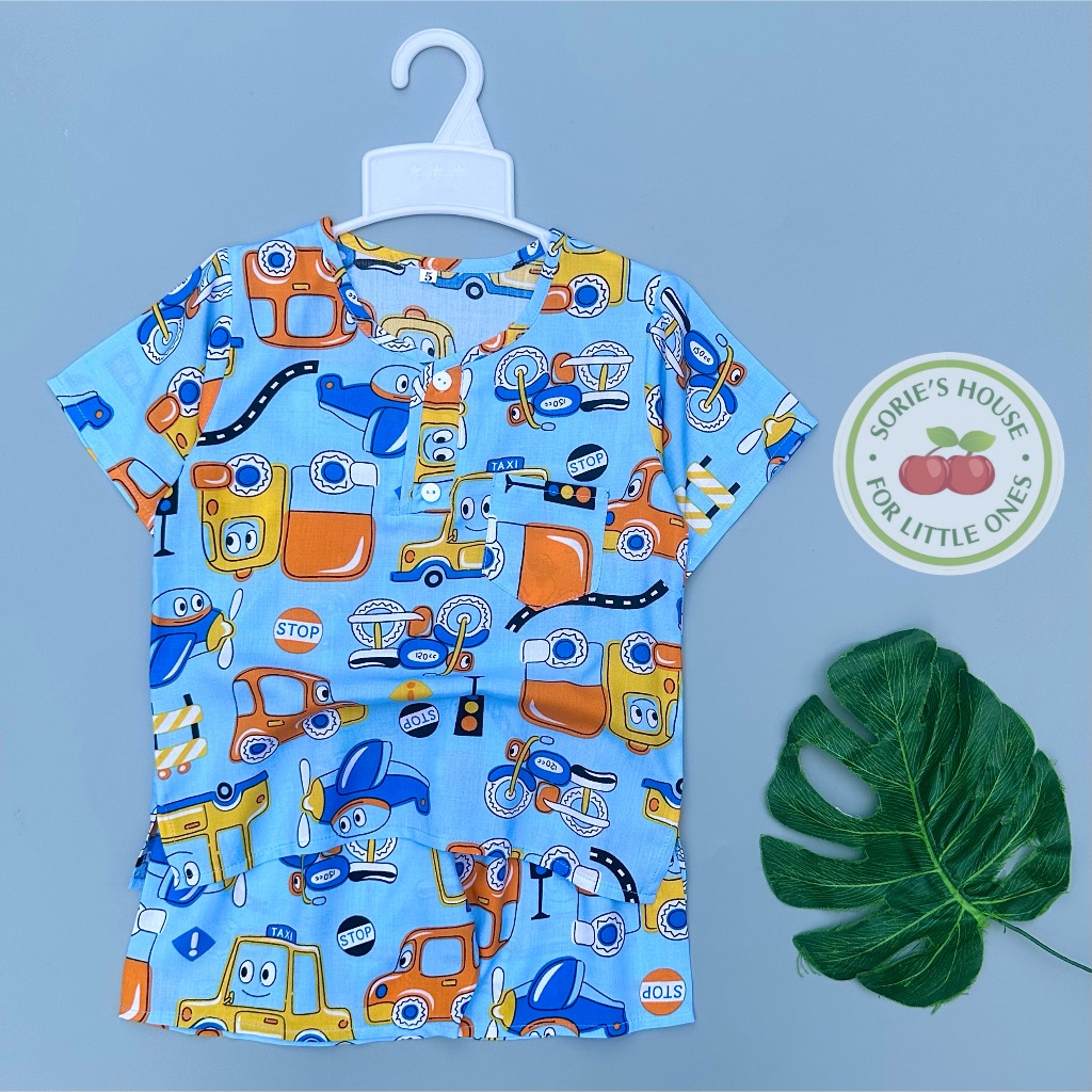 Bộ tole/lanh đùi cài trước bé trai