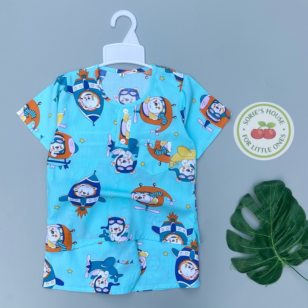 Bộ tole/lanh đùi cài trước bé trai
